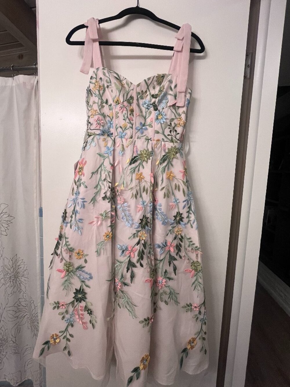 Aurelie Blush Pink Multi Midi Dress